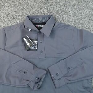 NEW Blauer Polo Shirt Mens L Gray Long Sleeve Armorskin Base Uniform Duty Work